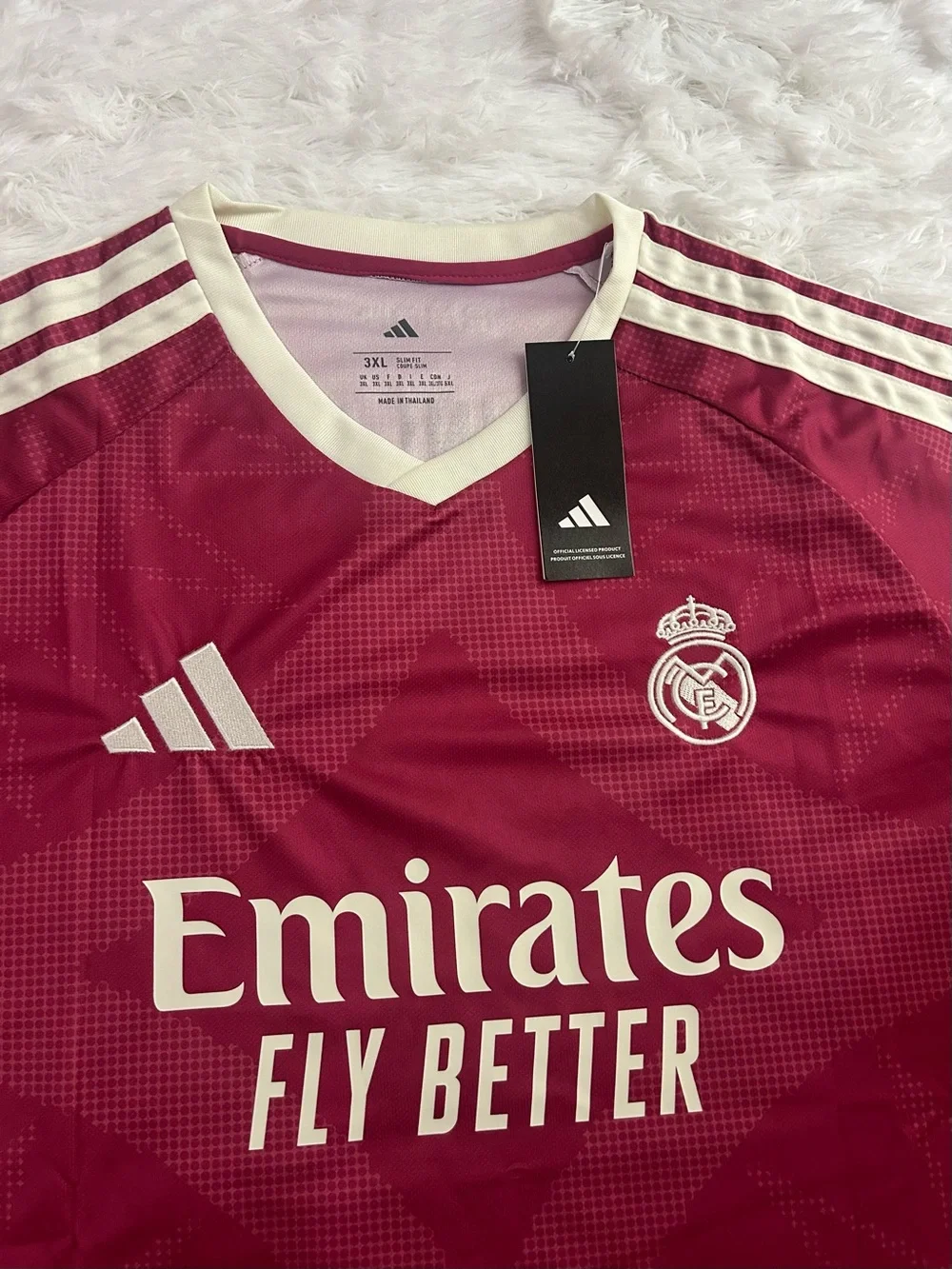 adidas Men's Football Jersey - Maroon and Cream